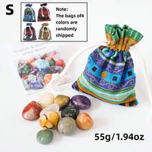 55g/95g/165g/295g/470g Natural Mixed Polished Crystal Stones, Available In Various Materials And Colors, Suitable For Home Use. Decorate Office, Aquarium And Flower Pots. DIY Bracelets And Necklaces. For Crystal Collectors And Gifts. - Cloth Bag - View 13