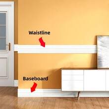 1pc 230cm 3D Foam Wall Trim Strip Sticker Foam Wall Trim Strip Sticker ,Self-Adhesive Ceiling Floor Waist Line Sticker Decorative Skirting,3D Decorative Wall Line Wall Paper Border, Easy To Peel And Stick, Can Be Cut Freely, Suitable For All Corners - C - View 13