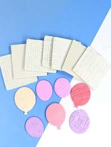 DIY Cake Decorating Silicone Mold, Embossed Fondant Embossing Mold, Striped Design For Baking - Multicolor - View 2