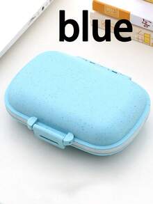 1pc Portable Multi-Compartment Sealed Medicine Box, Mini Weekly Pill Organizer, Waterproof Silicone Vitamin Supplement Storage Container, Reusable For Home, Travel, Office, School, Unisex - Multicolor - View 12