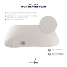 MEMORY FOAM Almohada Cirrus Almohada para Dormir de Lado Almohada Firme Color Blanco Hecha de Memory Foam - Blanco - Ver 4