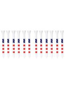 3 1/4" & 2 3/4" Golf Tee Wooden Tees, 10/20/50pcs Set, Durable With Colorful Striped Design To Maintain Consistent Height, 70mm Long Tees Suitable For Golfers - Multicolor - View 7