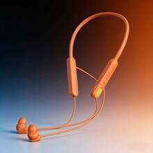 Bluetooth Neckband Earbuds, ACS 360° Panoramic Sound, 48H Long Battery, Low-Latency Gaming, IPX4 Sweatproof, AI-Powered Dual Connection, Ergonomic In-Ear Fit, Perfect For Sports Gaming & Leisure - 橘色 - 查看 2
