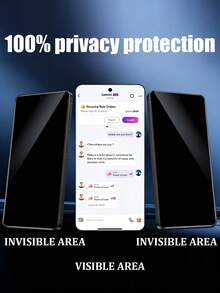Navigator 2 piezas Protector de pantalla de vidrio templado con privacidad para teléfono móvil Android, alta dureza, anti-arañazos, sin burbujas, fácil instalación, compatible con Samsung Galaxy S24/S24/Plus/S24 Ultra, Galaxy S23/S22/S22Plus/S23 Ultra, Galaxy S25/S25/Plus/S25 Ultra, S26 Ultra/S26 Plus/S26 como regalo del Día de la Madre, aniversario o cumpleaños - Negro - Ver 4