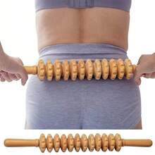 Rolo de Massagem de Madeira para Terapia, Rolo de Massagem para Modelagem Corporal e Drenagem Linfática, Bastão de Massagem de Ponto de Gatilho - Multicolorido - Visão 7