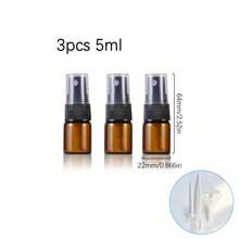 Botellas de vidrio ámbar con atomizador, 5/10/15ml, a prueba de fugas y recargables, para aceites de perfume y cuidado de la piel, equipaje de mano para viajes, almacenamiento duradero, excelente regalo para hombres/mujeres - Multicolor - Ver 11