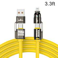 240W 最大功率四合一快充数据线，双头双充电线，配备 USB-A/Type-C/Lightning 接口，兼容 16/15/14/13/12/11 Pro Max、三星 S25/S24/S23、G 系列等；四合一 USB 充电线，240W 最大功率多功能 USB-C 快充线组合，Type-C/USB A/L 接口，兼容 16/15/14/13 和三星等。 - 查看 8