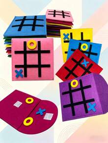 1/3/4/6/8/12 Sets Tic Tac Toe Board Game, Mini Noughts And Crosses, Birthday Party Favors, Classic Toys, Stocking Stuffers, Christmas Gifts With Envelopes, Random Colors, Suitable For Boys, Girls, Holidays, Birthdays, Parties, Christmas, Halloween, Carnival, Adding Color To Life - Multicolor - View 6