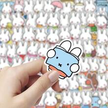 MIFFY 102pcs Cute  Rabbit Gift Box Set Includes Stickers, Waterproof Decals, Notebook And Cup Decorations, Casual Style, Spring And Classroom Party Favors - Multicolor - View 7