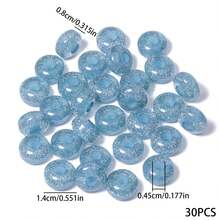 30 hạt/lô, kích thước 14x8mm, hạt nhựa sequin nhiều màu sắc, lỗ to, hình tròn dẹt, dùng để làm vòng tay, vòng cổ, bông tai, phụ kiện DIY. - hạt nhựa - Xem 12