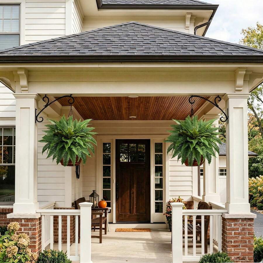 2026 New 31"Artificial Boston Fern Bush Plant, 2 Faux Ferns For Outdoors Large, Fake Ferns Realistic Artificial Plants With 38 Fronds For Garden Porch Patio Home Office Living Room Decor Green - 31" Faux Ferns 38 Leaves - 查看 1