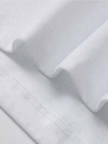 1 chiếc áo tank top nam mùa hè cổ tròn kiểu dáng thường ngày, in chữ tiếng Anh và hình cây cọ. - trắng - Xem 5