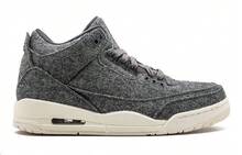 Jordan 3 Retro Wool GS Dull Grey - Dark Grey - View 2