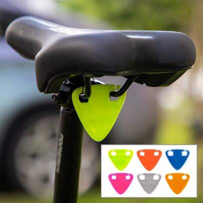 1pc Bicycle Triangle Reflector Plate, High Visibility Reflective Sticker For Night Riding, Universal For Mountain Bikes, Waterproof & Durable, Wide Angle Reflection