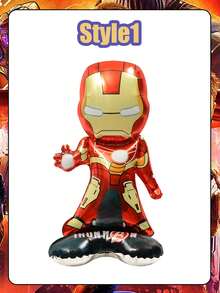 Marvel 1个蜘蛛侠3D沙袋，可爱充气超级英雄主题卡通装饰，适合生日派对、家庭聚会和节日装饰 - 站立 - 查看 11