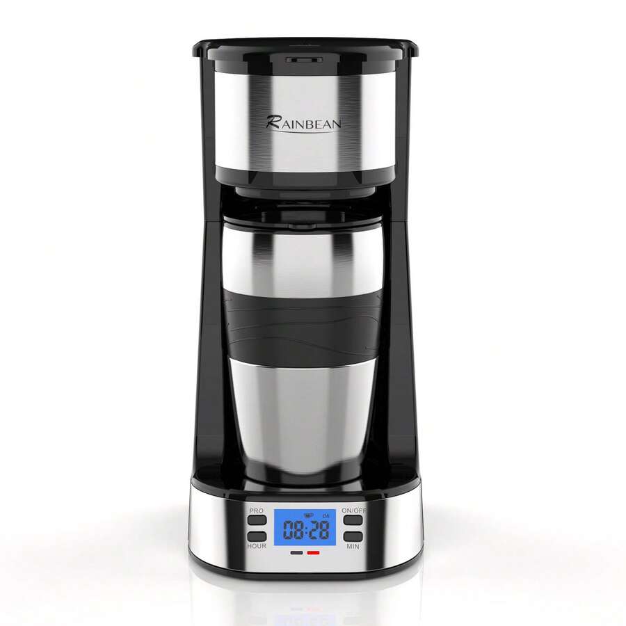 Single Serve Coffee Maker, Programable Single-Serve Brewers, Timer Auto Start/Off, 14 Oz Single Cup Coffee Machine - View 1
