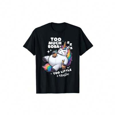 Boba Tea Unicorn Kawaii _ Funny Unicorn Drinking Bubble Tea Gift Unisex T-Shirt