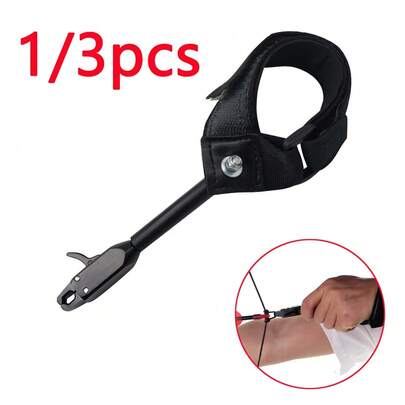 1/3pcs Outdoor Archery Release, Compound Pulley Bow Wrist Strap Archery Release, Gift For Men And Women On Holidays And Birthdays