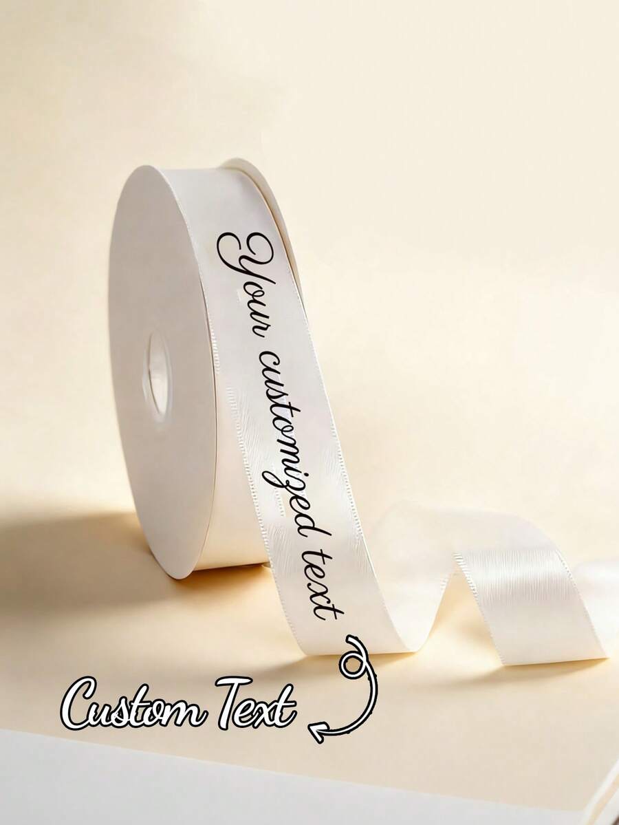 Olika högkvalitativa anpassade band, anpassat presentband med självdefinierad text, bredd 2,5 cm, bröllopsdekorationer, rosetter, buketter, hantverk - ett lyxigt och elegant band perfekt för fester och födelsedagar, lämpligt för festivalfiranden, bröllopsdekorationer, presentaskdekorationer, blomsterklänningar, gör-det-själv, presentförpackningar, rosetter, blomsterarrangemang och gör-det-själv-bröllopsdekorationer etc.