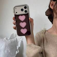 韩版波点爱心环氧树脂手机壳，兼容苹果 17 Pro Max/16 Pro Max/15 Pro Max/14 Pro/13，可爱时尚，创意十足，适合女性使用。 - 彩色 - 查看 12