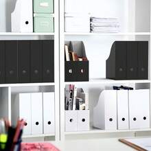 Simple Houseware - cajas para archivos organizador plegable cartón negro - Negro - Ver 6