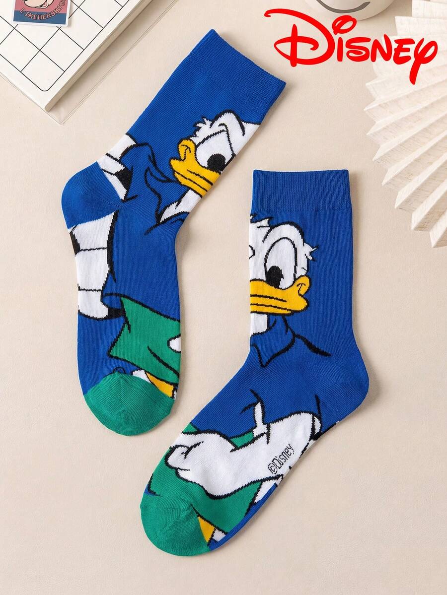 1 đôi tất Disney, tất hoạt hình, tất độc đáo và vui nhộn, tất thời trang thoải mái và thoáng khí dành cho nam và nữ, thấm hút mồ hôi, kiểu dáng thường ngày, đa năng, tất cổ cao họa tiết hoạt hình thời trang, phù hợp cho học sinh, người lớn, làm quà tặng và mặc hàng ngày. - Nhiều màu - Xem 1
