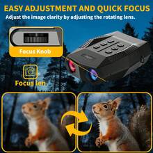 Suier 2K Night Vision High Definition Equipment, Professional 2K Photos And 1080P Videos, Equipped With 2.5-Inch Large Screen, 400m Full Dark Vision, 4X Digital Zoom, 6X Brightness Adjustment, 4 Visual Color Effects, Suitable For Outdoor Adventure, Camping, Wildlife Observation, Stargazing And More! - View 7