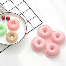 Khuôn làm bánh donut 4 ngăn dùng cho nồi chiên không dầu, khuôn nướng silicon chống dính tái sử dụng, khuôn làm bánh donut, bánh ngọt, bánh quy, bánh mì tròn, bánh muffin hoàn hảo, phụ kiện nướng cho nồi chiên không dầu và lò nướng. - khuôn làm bánh donut - Xem 2