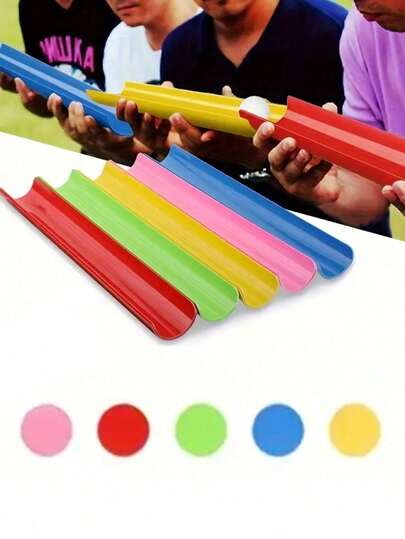 10 قطعة من الألوان العشوائية، أداة ألعاب رياضية للتدريب والتنافس الجماعي، ذات شكل حرف U مع تجويف لنقل الطاقة، معدات ألعاب رياضية مرحة (اللون العشوائي للكرة والتجويف)