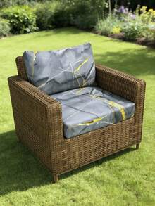 1pc Marble Print Milk Silk Sofa Cushion Cover, High Elasticity Dust-Proof Washable Sofa Slipcover For All Seasons, Suitable For Outdoor Garden Patio Bedroom Dining Room Living Room - Multicolor - View 6