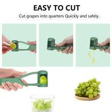4-In-1 Stainless Steel Grape/Cherry/Tomato/Strawberry Slicer, Fruit Cutter For Baby, Salad Maker Tool - Multicolor - View 3