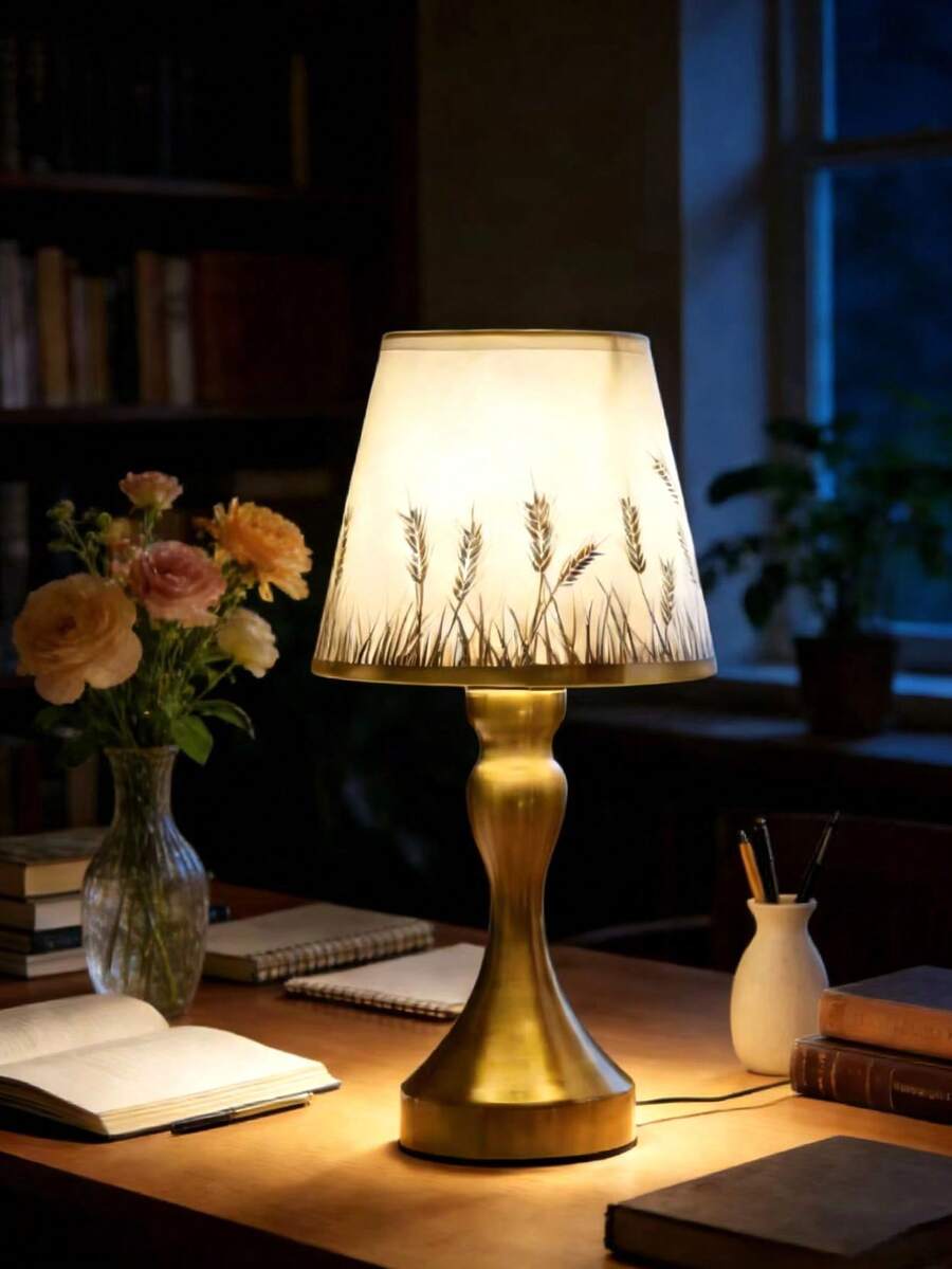 مصباح طاولة قماشي إبداعي بتقنية LED، مناسب لغرفة النوم والمكتب والغرفة وغرفة المعيشة، مصباح ديكور جانبي السرير، مصباح جانبي السرير ذو إضاءة جوية، ديكور داخلي، إضاءة ليلية قابلة للتعتيم ب- 3 درجات حرارة لون - مصباح مكتبي - مشاهدة 1