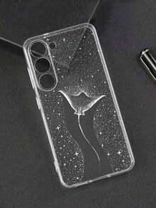 Perforated High Transparency Bat Fish Starry Sky Spotted White Ocean Painted Anti-Drop Transparent Phone Case Compatible With Iphone 14, 14 Pro, 14 Pro Max, Stereoscopic 13, 13 Pro, 13 Pro Max, Cartoon 11, 11 Pro Max, Painted 12, 12 Pro, 12 Pro Max, Anti-Drop XR Cartoon 7/8, Suitable For IPhone 15, 15 Pro, 15 Pro Max, 16, 16 Pro, 16 Pro Max - Multicolor - View 1