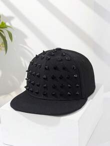 1pc New Rivet Design Fashion Versatile Baseball Cap, Sparkling Fabric Rhinestone Decor, Party Wear,Summer,Beach,Hat - Multicolor - View 14