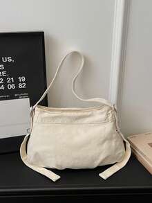 1pc, 31cm*11cm*19cm Mini Solid Color Shoulder Bag, Crossbody Bag, Fashion Shoulder Bag, Casual Crossbody Bag, Work Bag, Suitable For Students, Commuting, Shopping, Gifts - Multicolor - View 9