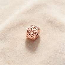1颗闪亮玫瑰金串珠，适合原装蛇形手链项链，可用于DIY 925银饰品制作，女士饰品礼物，送给女孩/女儿 - 玫瑰金 - 查看 18