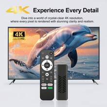 I96 D10 电视棒，便携式流媒体播放器，4K HDR 四核 64 位安卓电视系统，2.4G WiFi，适用于安卓电视棒，4K 高清流媒体设备，可用于电视和投影仪 - 黑色 - 查看 4