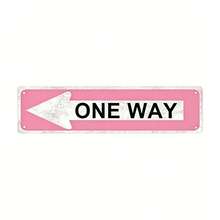 1pc, "ONE WAY" Funny Metal Tin Sign ( 15.75" X 3.94" / 40 X 10cm ), Novelty Street Sign, Home Decor, Room Decor, Wall Decor, Bathroom Decor, Bar Decor, Cafe Decor, Garage Decor,Wall Art,Canvas,Poster Gifts Birthday Graduation,Valentines Decor,Bathroom Deccor,Wall Decor,Room Decor,Bathroom Deccor,Home Decor,Wall Art,Metal Plaque,Tin Sign,Wall Plaque,Hanging Sign,Decorative Sign,Garage Sign,Bar Sign,Bathroom Sign,Novelty Plaque,Cafe Sign - 彩色 - 查看 10