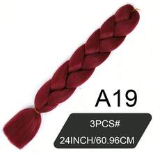 3PCS/Set24inch Synthetic Crochet Braid, Low-Temperature Synthetic Fiber Weaving Extension, Professional Synthetic Fiber Crochet Multi-Color Weaving, Multiple Color Choices, Suitable For Female Role-Playing, Soft Eight Wood Floor, Heat Setting, 300grams/Bag, Weaving Extension, Suitable For Occasions Such As Christmas, New Year, Jia Nian Hua Music Festival, Etc - Multicolor - View 30