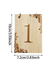 1 Set Vintage Wooden Wedding Table Number Plates, Wedding Party Dining Table Centerpiece Decor, Outdoor Wedding Table Number Stand, Wedding Reception Seating Guide, Wedding Welcome Area Table Number, Wedding Banquet Seat Decor, Engagement Party Table Number, Bachelorette Party Table Decor - Ideal Choice For Wedding, Baby Shower, Birthday Party And Event Seating Guidance - View 11