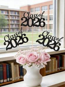 6pcs 2026 Graduation Ceremony Desktop Decorations, Graduation Ceremony Centerpiece Decorations, Graduation Party Decorations With Stands, 2026 Graduation Party Desktop Decor - Multicolor - View 8