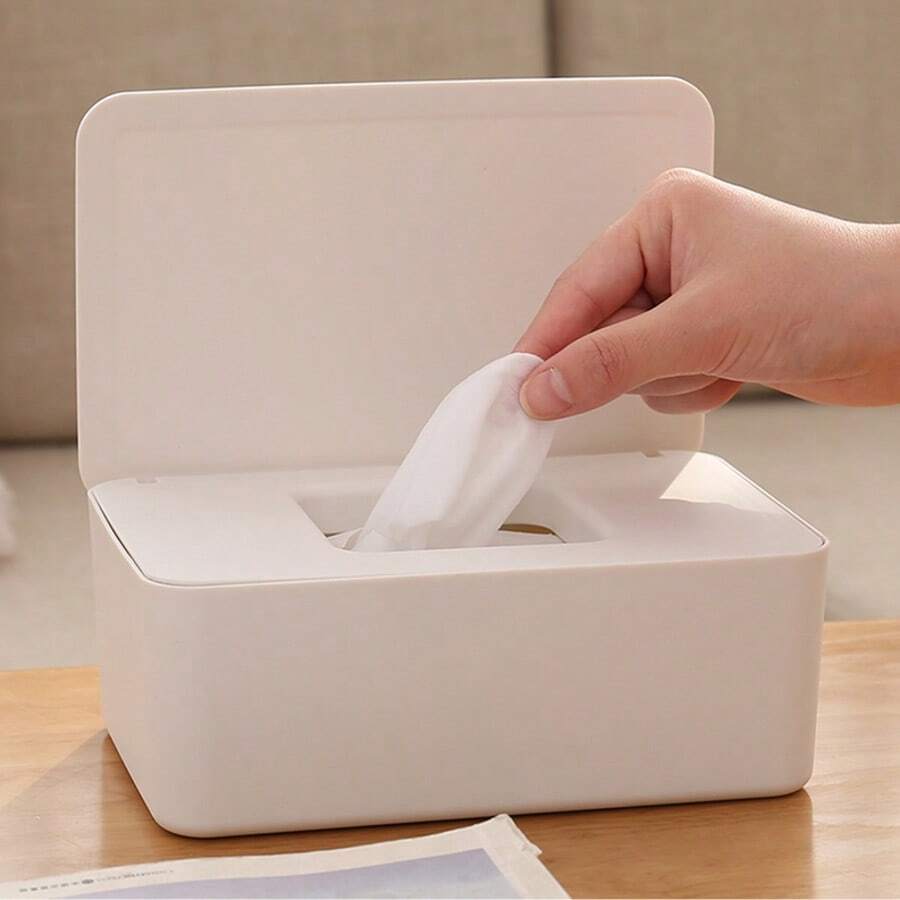 1 hộp đựng khăn ướt, hộp đựng khăn ướt dành cho người lớn, giữ cho khăn ướt luôn ẩm và tươi mới, hộp đựng khăn ướt chống trượt, hộp đựng khăn ướt