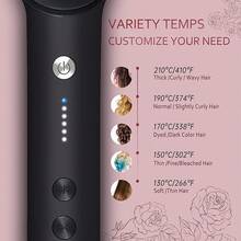 Two-In-One Ceramic Straightening Comb, Suitable For Use In Outdoor And Hotel Settings. It Quickly Straightens And Smooths Unruly Hair. - Black - View 9
