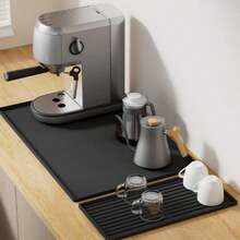 Silicone Coffee Machine Mat, Creative Draining Pad, Bar Counter Tray Mat, Non-Slip Waterproof Kitchen Dining Table Heat Insulation Mat - Multicolor - View 2