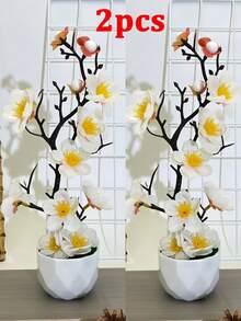 仿真蝴蝶兰，逼真自然，不含花盆，适合室内外摆放，如窗台、阳台、玄关或茶室，可用于婚礼、家居装饰、房间装饰、复活节、卧室、客厅等场合，也可作为花卉装饰，适用于婚礼布置。仿真植物，人造花 - 彩色 - 查看 22