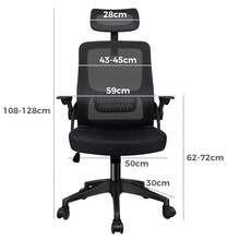 ALFORDSON Mesh Office Chair Executive Computer Seat Fabric Tilt Gaming Racing - 黑色 - 查看 10