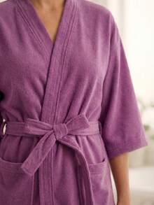 Bata de baño mujer - Morado Violeta - Ver 2