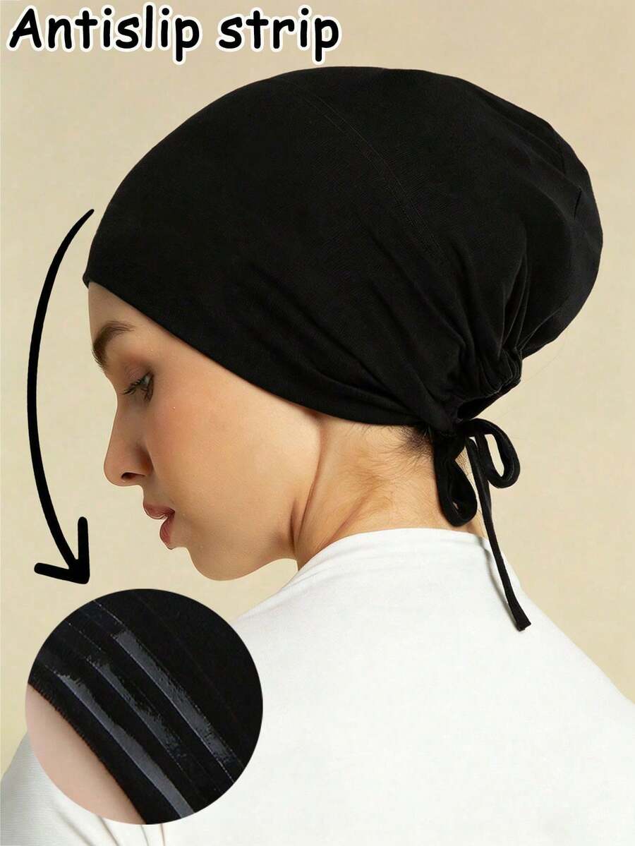 1pc Women's Fashionable Solid Color Elastic Headband Scarf, Versatile Headwrap For Daily Wear