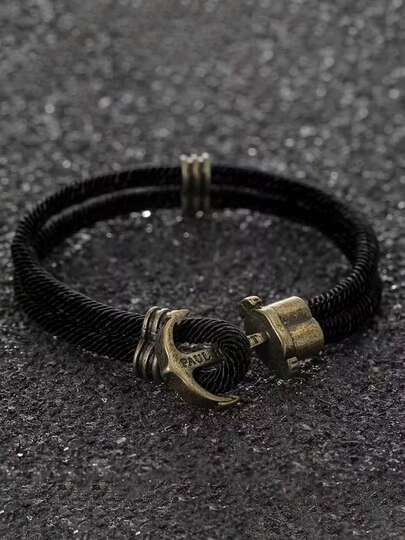 1 chiếc vòng tay thủ công dệt hình mỏ neo, phong cách Boho tối giản, thích hợp để trang trí hàng ngày và làm quà tặng cho gia đình, bạn bè, người yêu vào các dịp lễ và sinh nhật.