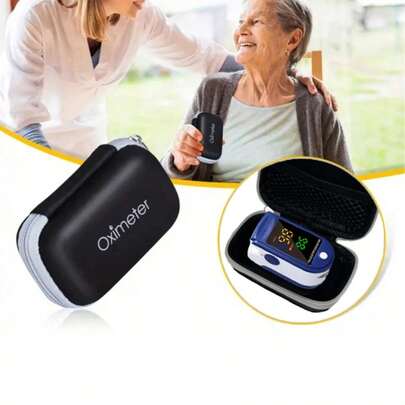 Fingertip Pulse Oximeter, Heart Rate Monitor, SpO2 Monitor, With Lanyard And Storage Case